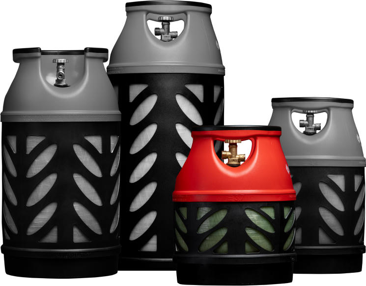 Баллон газовый композитный Gutgas Ragasco CR-12.5, пропан/бутан 5кг/6кг, вентиль KLF (GHCL1222) фото 