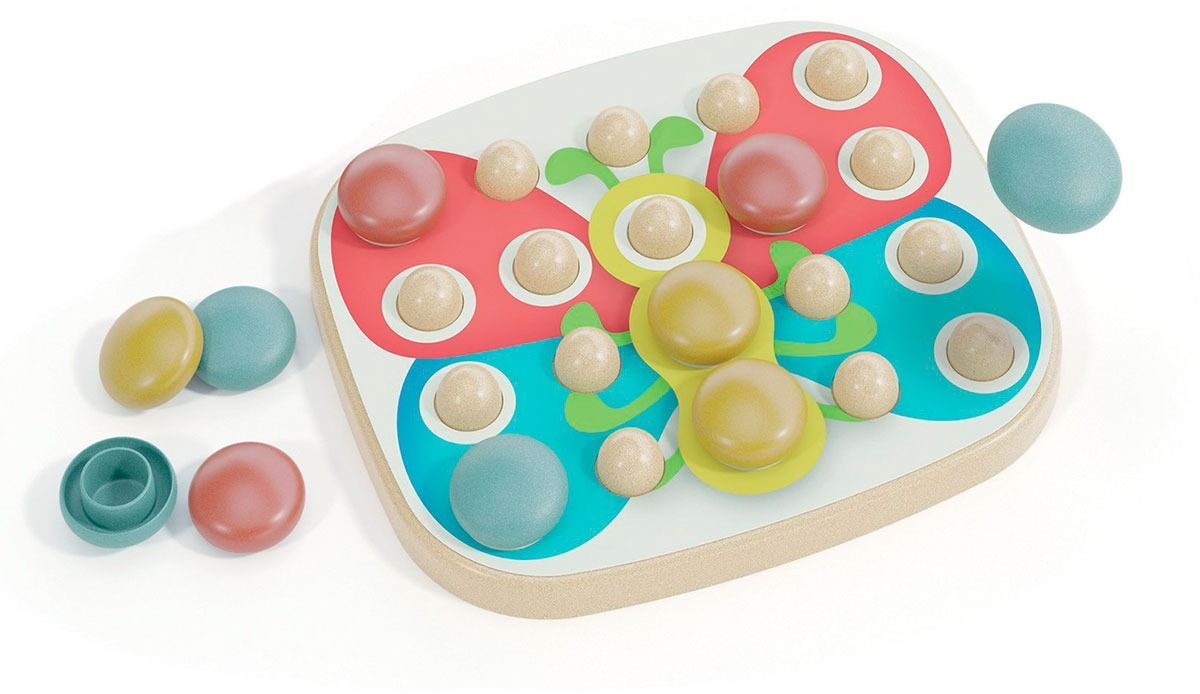 Набор серии «Play Bio» - ДЛЯ ЗАНЯТИЙ МОЗАИКОЙ FANTACOLOR BABY (большие фишки (21 шт.) + доска) (84405-Q) фото 