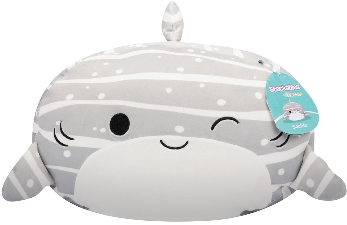 Мягкая игрушка SQUISHMALLOWS - КИТОВАЯ АКУЛА САЧИ (30 cm) (SQCR06550) фото 7