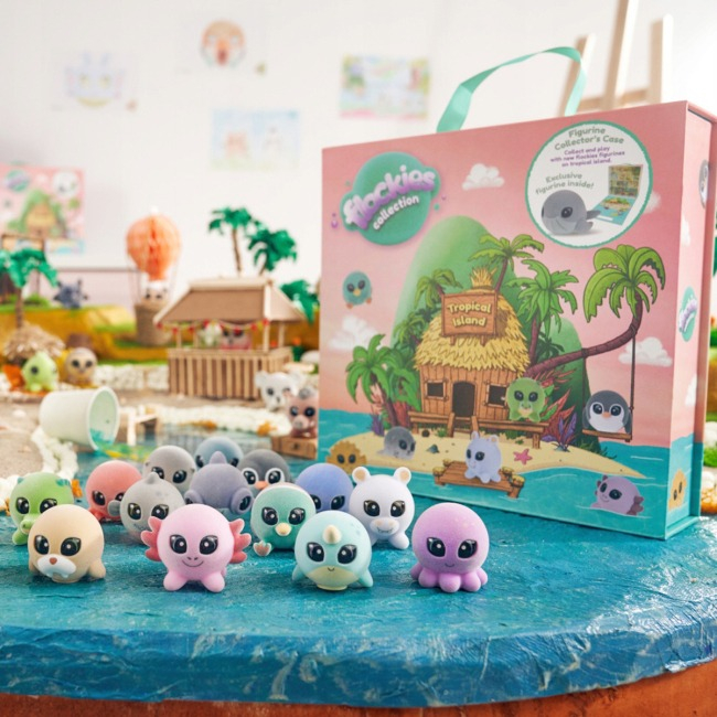 Игровой коллекционный набор FLOCKIES - ТРОПИЧНЫЙ ОСТРОВ (домик, эксклюзивная фигурка) (FLO0415) фото 4
