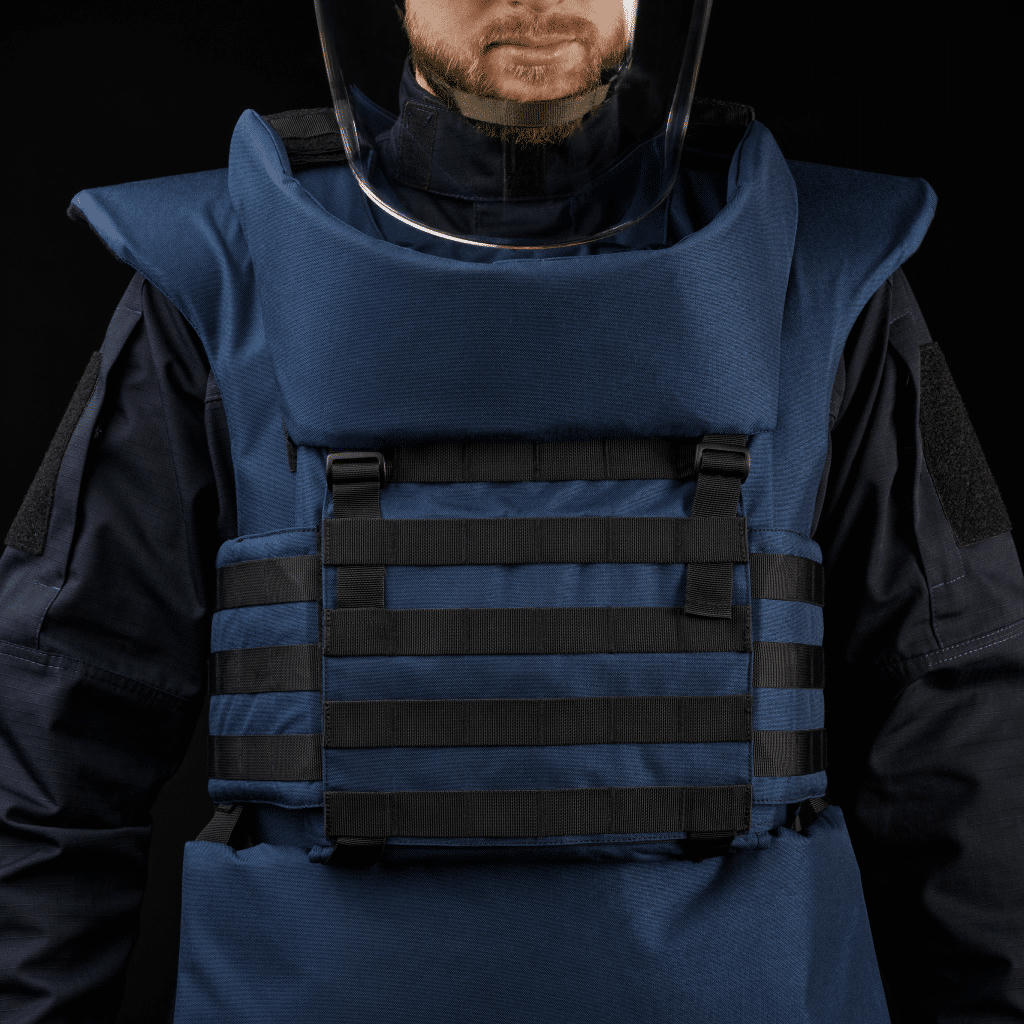 Противоосколочный комплект HDA (Humanitarian Demining Apron), класс защиты ДСТУ 2, размер L-XL, синий фото 3