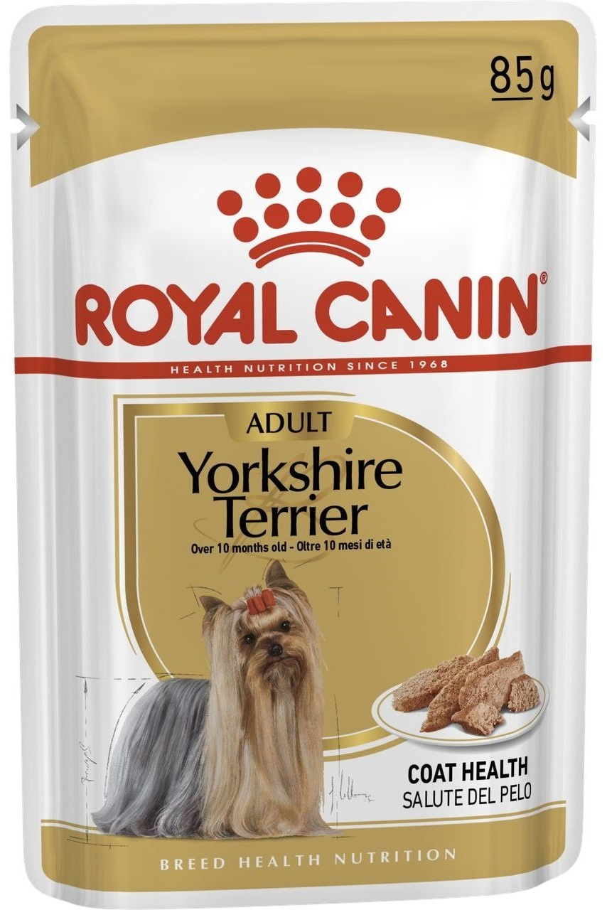 Вологий корм для собак породи Йоркширський-тер'єр Royal Canin Yorkshire Adult 8+4*85гфото