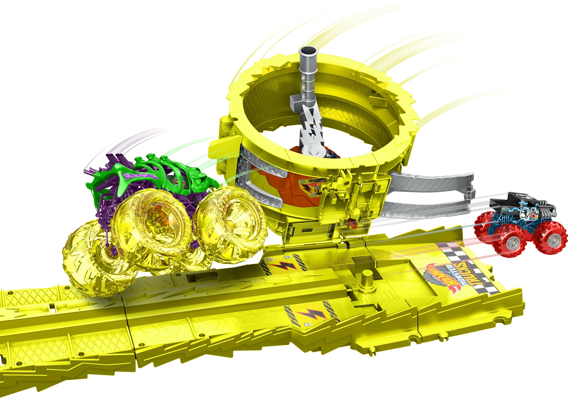 Набір "Заряджай і переслідуй" серії "Power Smashers" Monster Trucks Hot Wheels (HXT05)фото