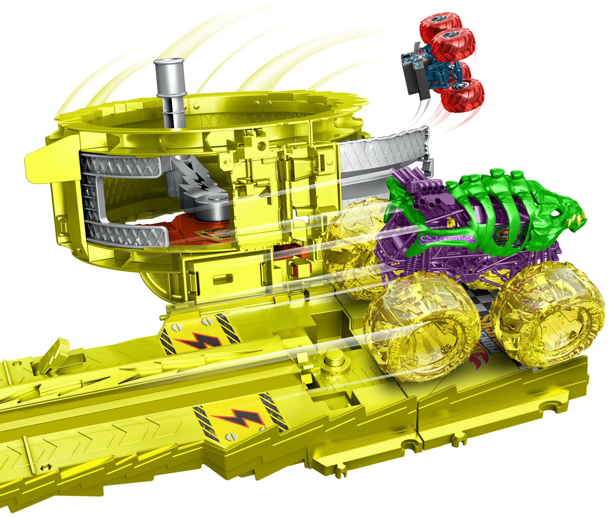 Набір "Заряджай і переслідуй" серії "Power Smashers" Monster Trucks Hot Wheels (HXT05)фото