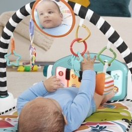 Коврик-игровой центр голубой «Нажимай и играй» с технологией Smart Stages (англ.) Fisher-Price (HWY58) фото 