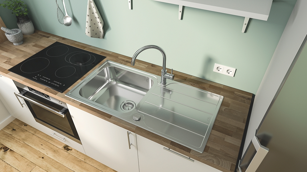 Змішувач для кухні Grohe QuickFix Start Classic, довж.виливу - 223мм, поворотний, 1важіль, хромфото5