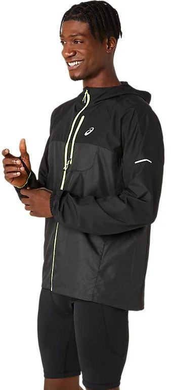 Куртка мужская Asics Fujitrail packable windbreaker 2011C991-001 L черная фото 3