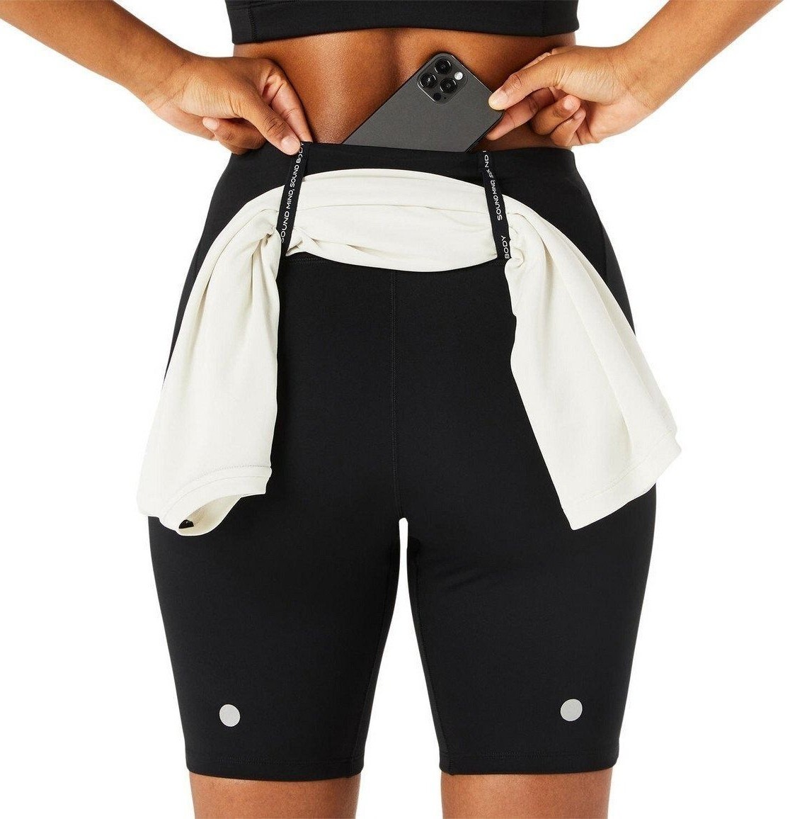 Шорты женские Asics Road high waist 8in sprinter 2012C967-001 M черные фото 6