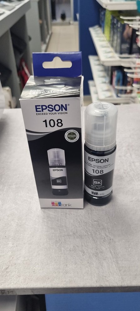 Контейнер з чорнилом Epson 108 EcoTank L8050/L18050 black (C13T09C14A)фото2