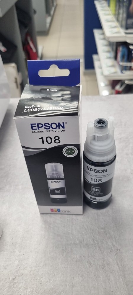 Контейнер з чорнилом Epson 108 EcoTank L8050/L18050 black (C13T09C14A)фото3