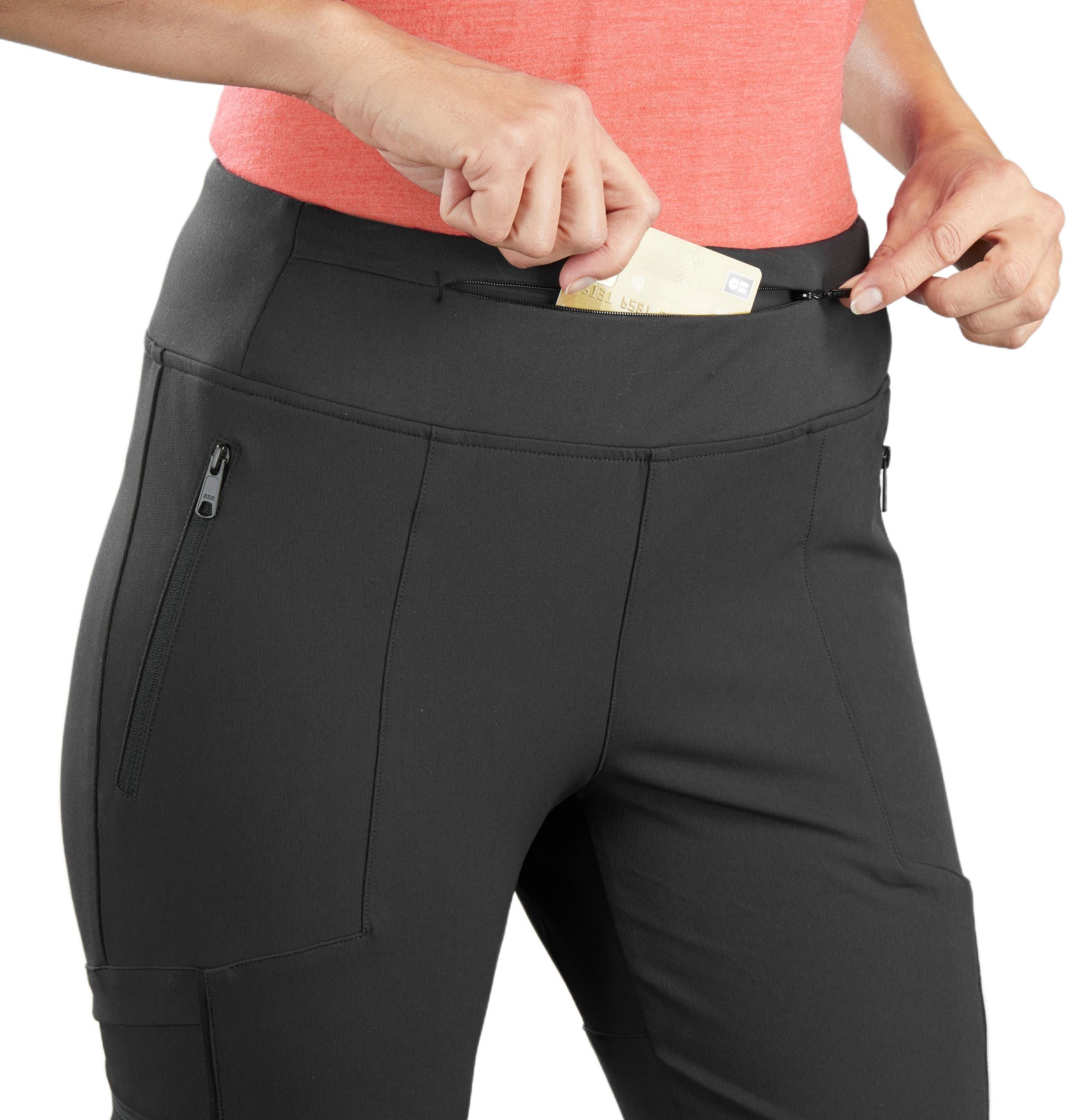 Леггинсы женские для трекинга Forclaz Travel 500 сверхпрочные 8642109 L черные фото 7