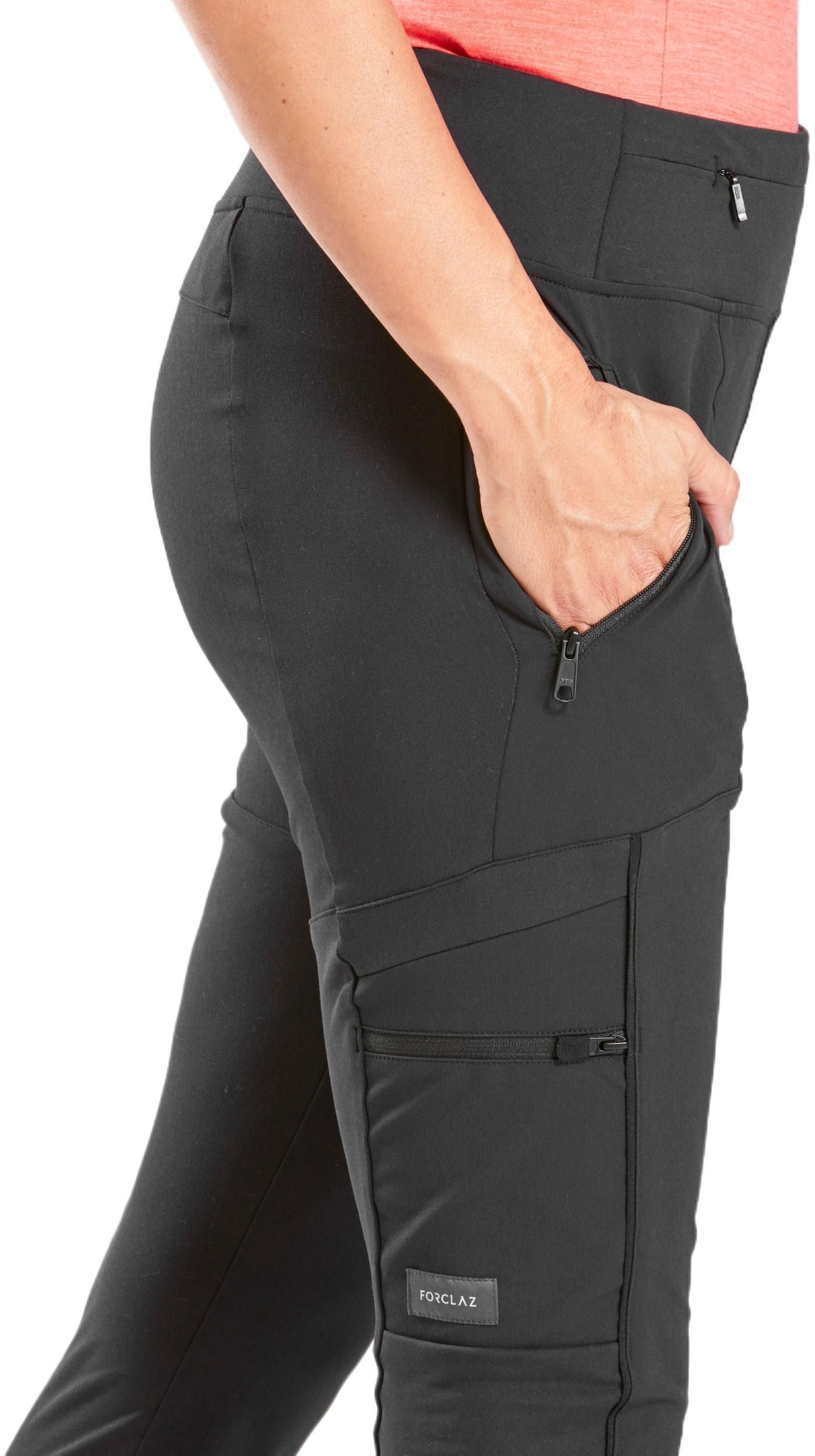 Леггинсы женские для трекинга Forclaz Travel 500 сверхпрочные 8642109 L черные фото 6