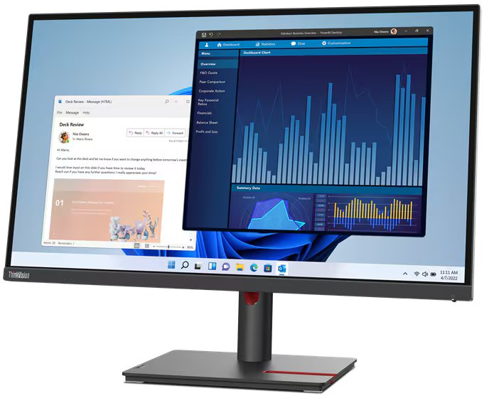 Монітор 27" LENOVO ThinkVision T27p-30 (63A9GAT1EU)фото3