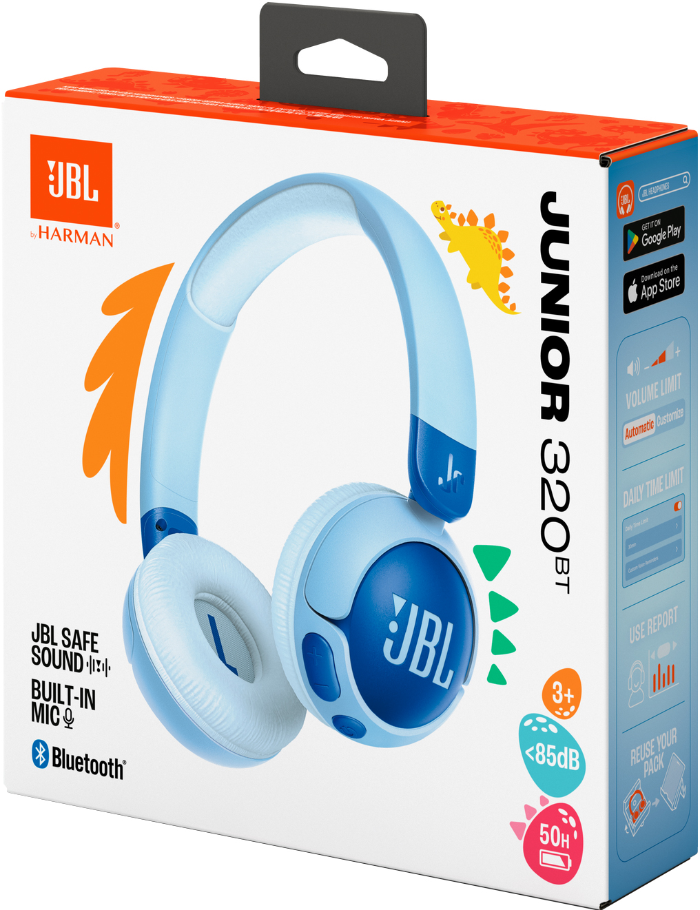 Наушники JBL JR320BT Blue (JBLJR320BTBLU) фото 8