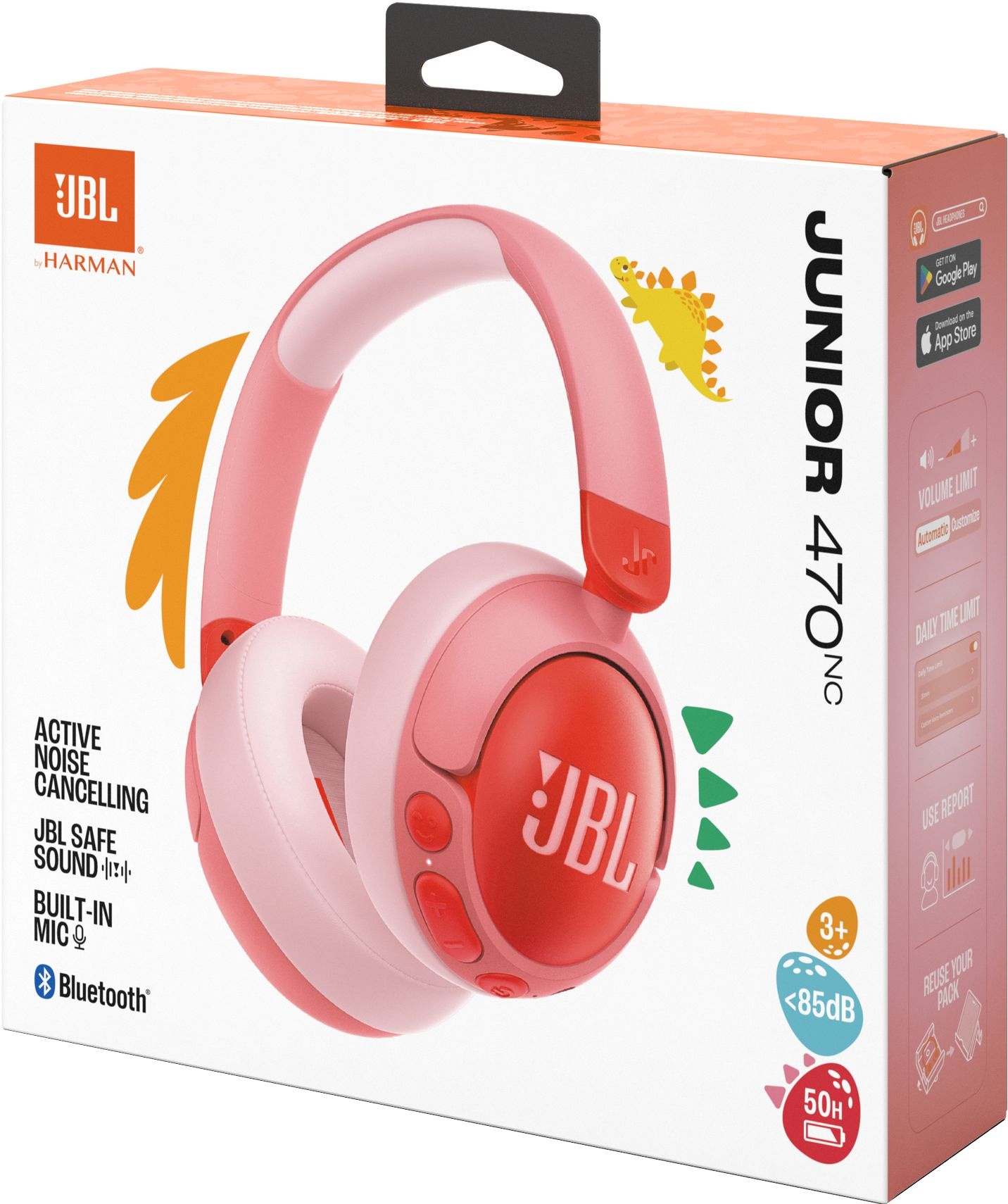 Навушники JBL JR470NC Pink (JBLJR470NCPIK)фото7