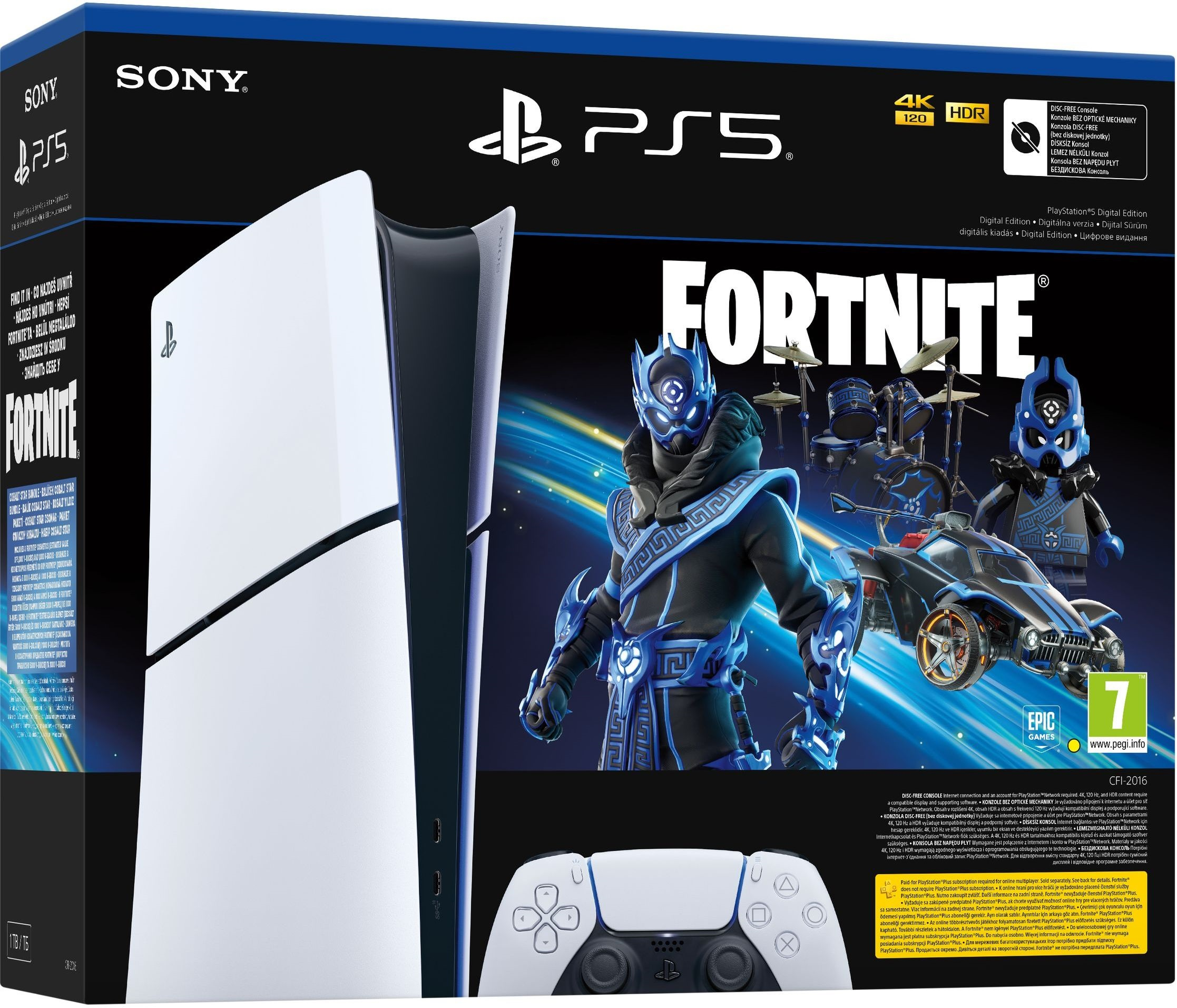 Игровая консоль PlayStation 5 Slim Digital Edition (Fortnite Cobalt Star Bundle) фото 9