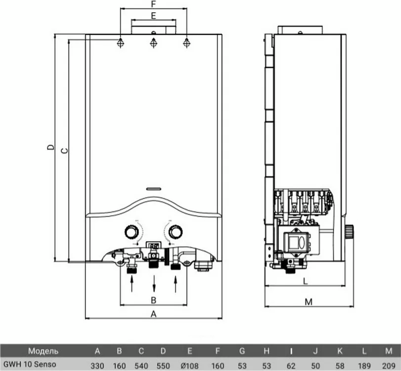 Газовая колонка Zanussi GWH 10 Senso фото 2