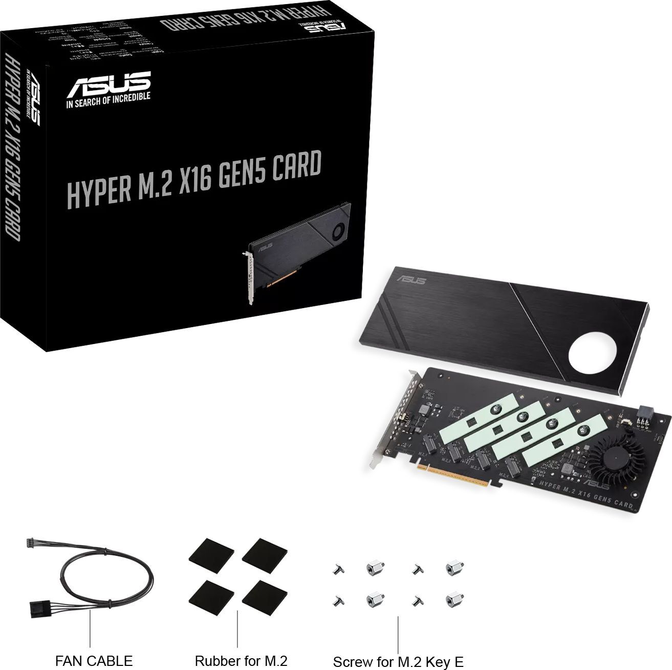 Плата-адаптер PCIe ASUS Hyper M.2 X16 PCIe 5.0 Expansion Card GEN 5 (90MC0CY0-M0EAY0) фото 8