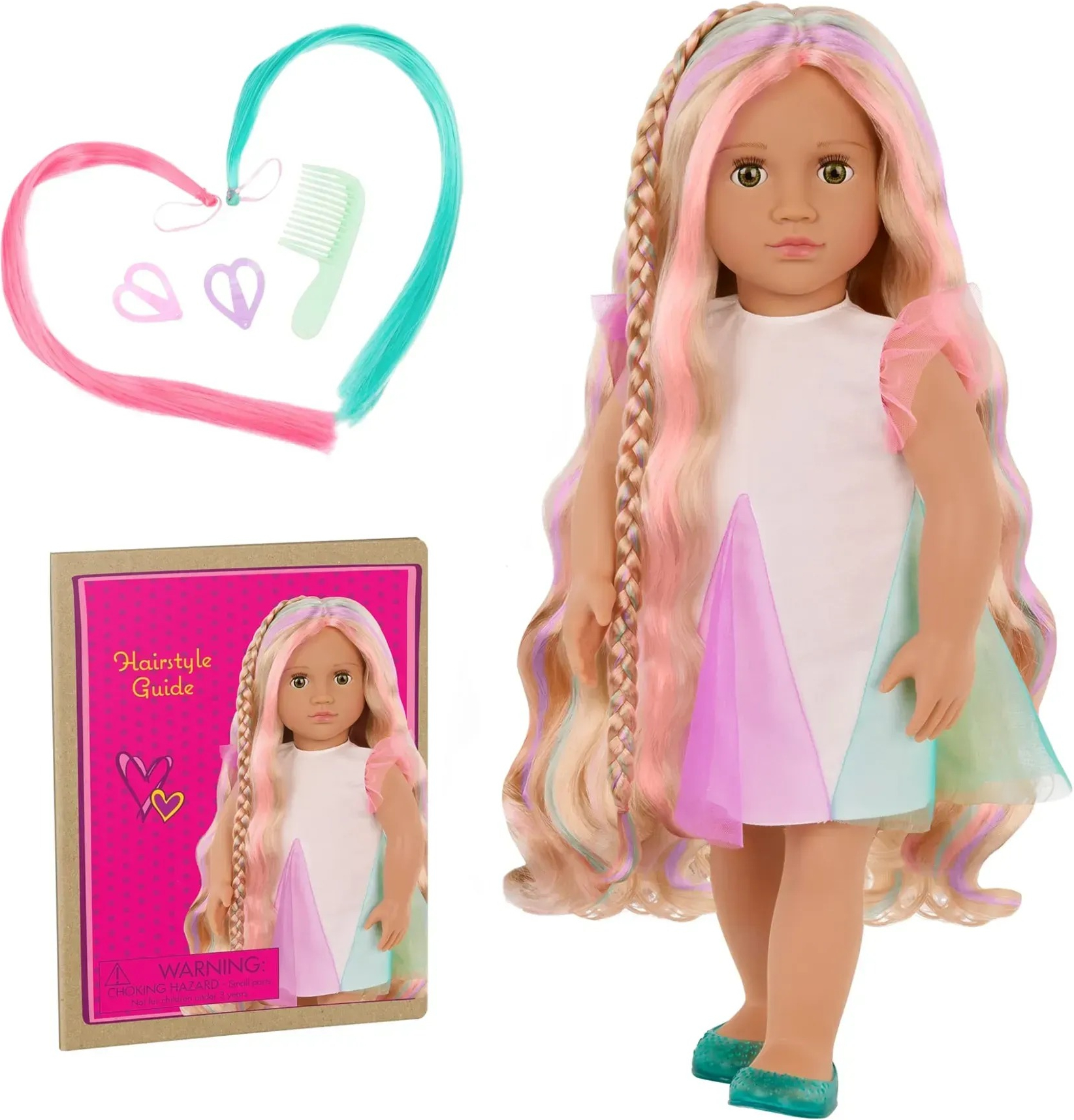 Кукла Our Generation Тесси с растущими разноцветными волосами 46см (BD31564Z) фото 4