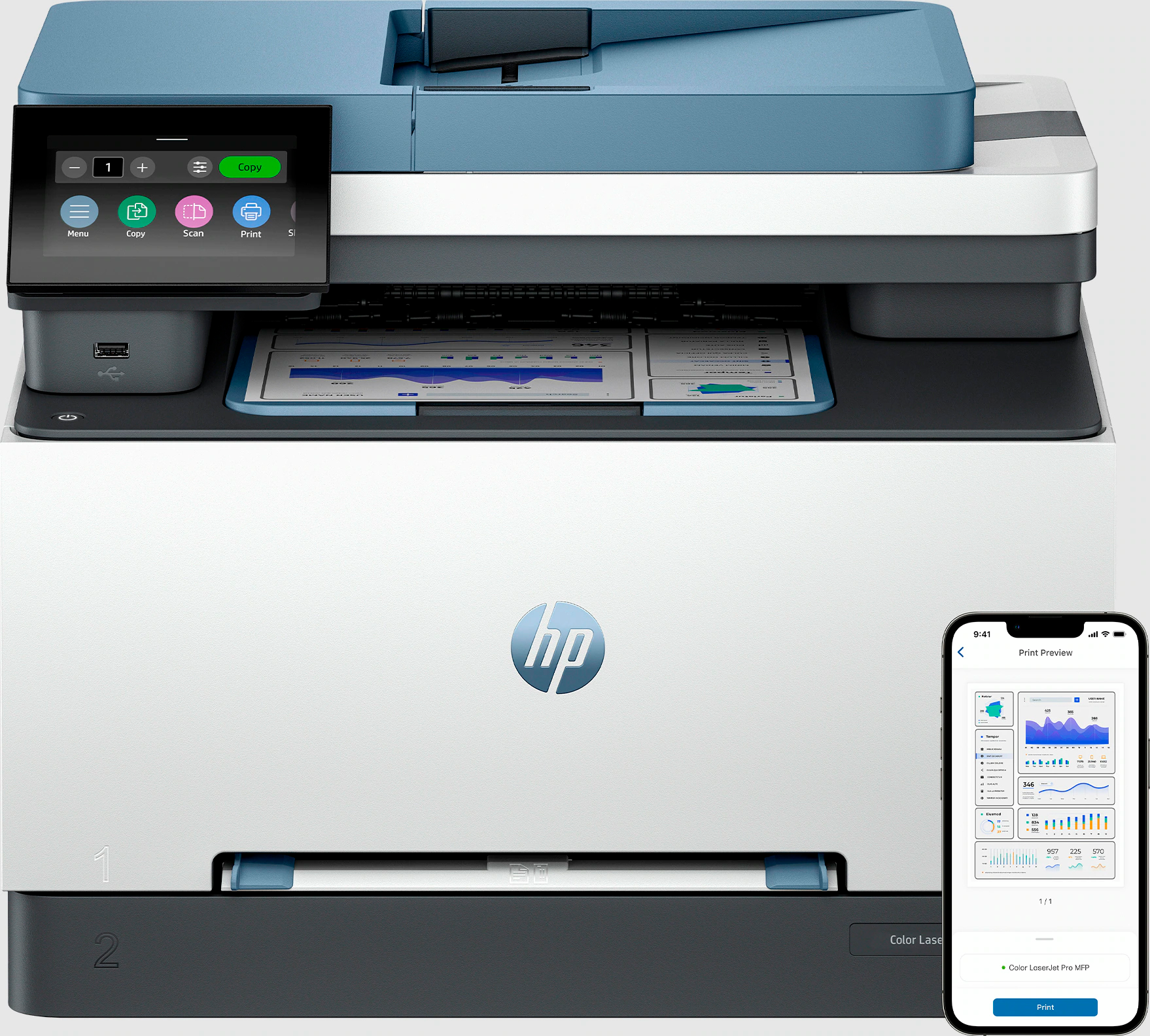 МФУ лазерное HP Color LaserJet Pro 3303fdn (499M7A) фото 