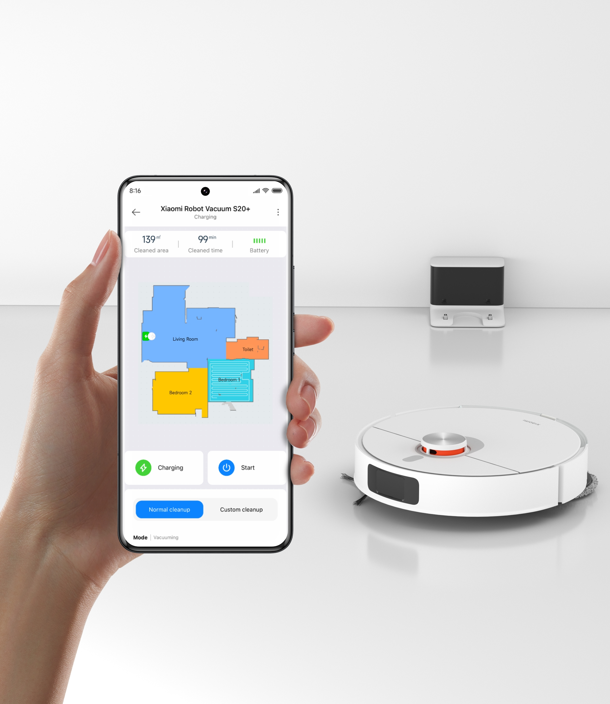 Робот-пилосос Xiaomi Robot Vacuum S20+ Whiteфото10