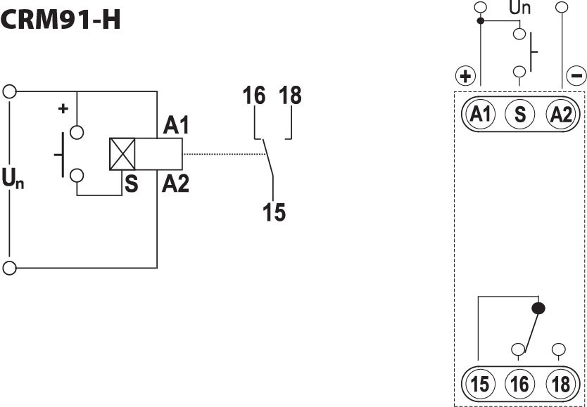 Багатофункціональне реле ETI, CRM-91H UNI 12-240V AC/DC (1x16A, AC1)фото2