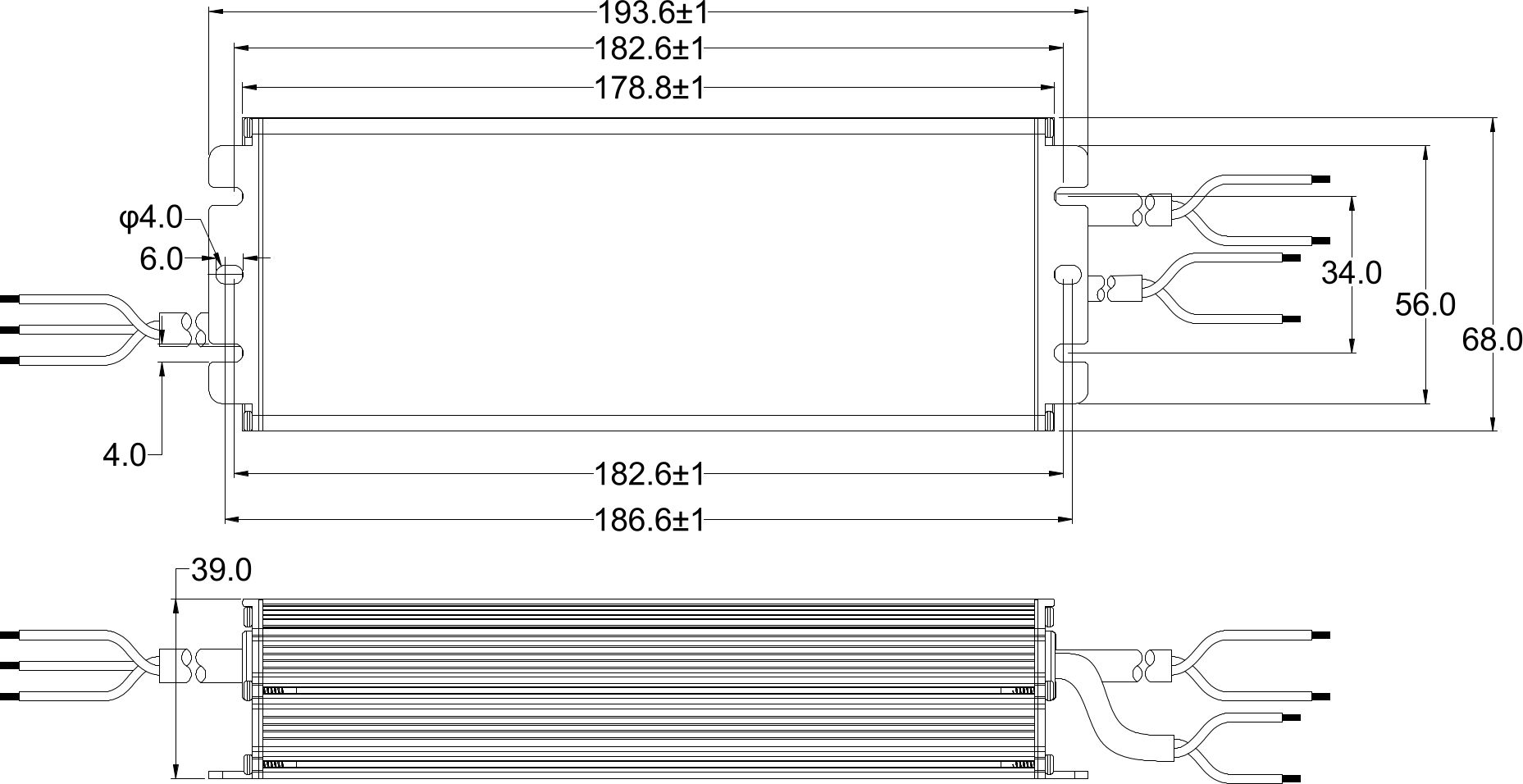 Блок питания MOSO X6-200M191, DC 200W, DIM 1-10V, Programable фото 4