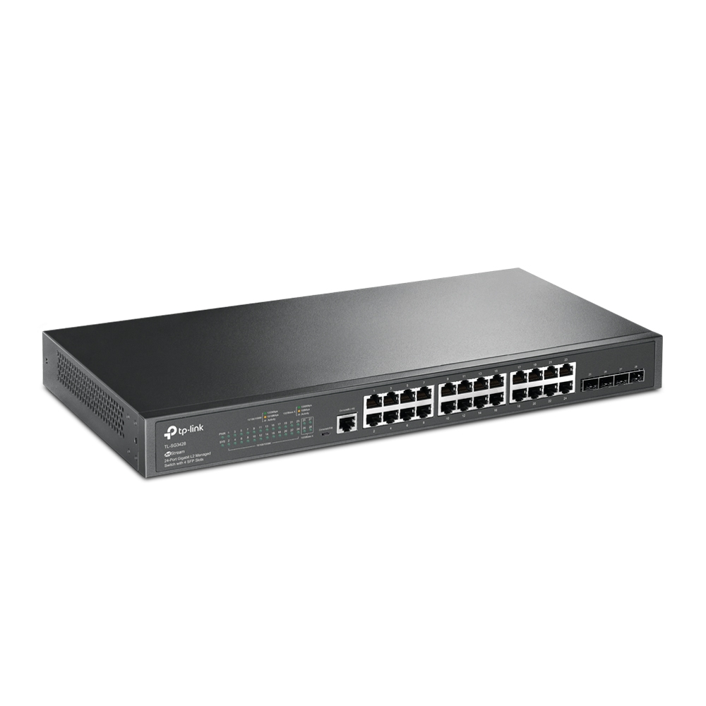 Коммутатор TP-LINK SG3428 24xGE, 4xSFP, Управляемый L2 фото 2