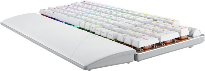 Ігрова клавіатура ASUS ROG Strix Scope II RX Optical Wireless EN RGB White (90MP03S0-BKUA30)фото