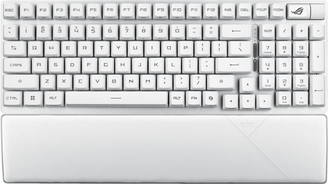 Ігрова клавіатура ASUS ROG Strix Scope II RX Optical Wireless EN RGB White (90MP03S0-BKUA30)фото