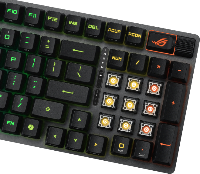 Ігрова клавіатура ASUS ROG Strix Scope II RX Optical Wireless EN RGB Black (90MP03S0-BKUA20)фото