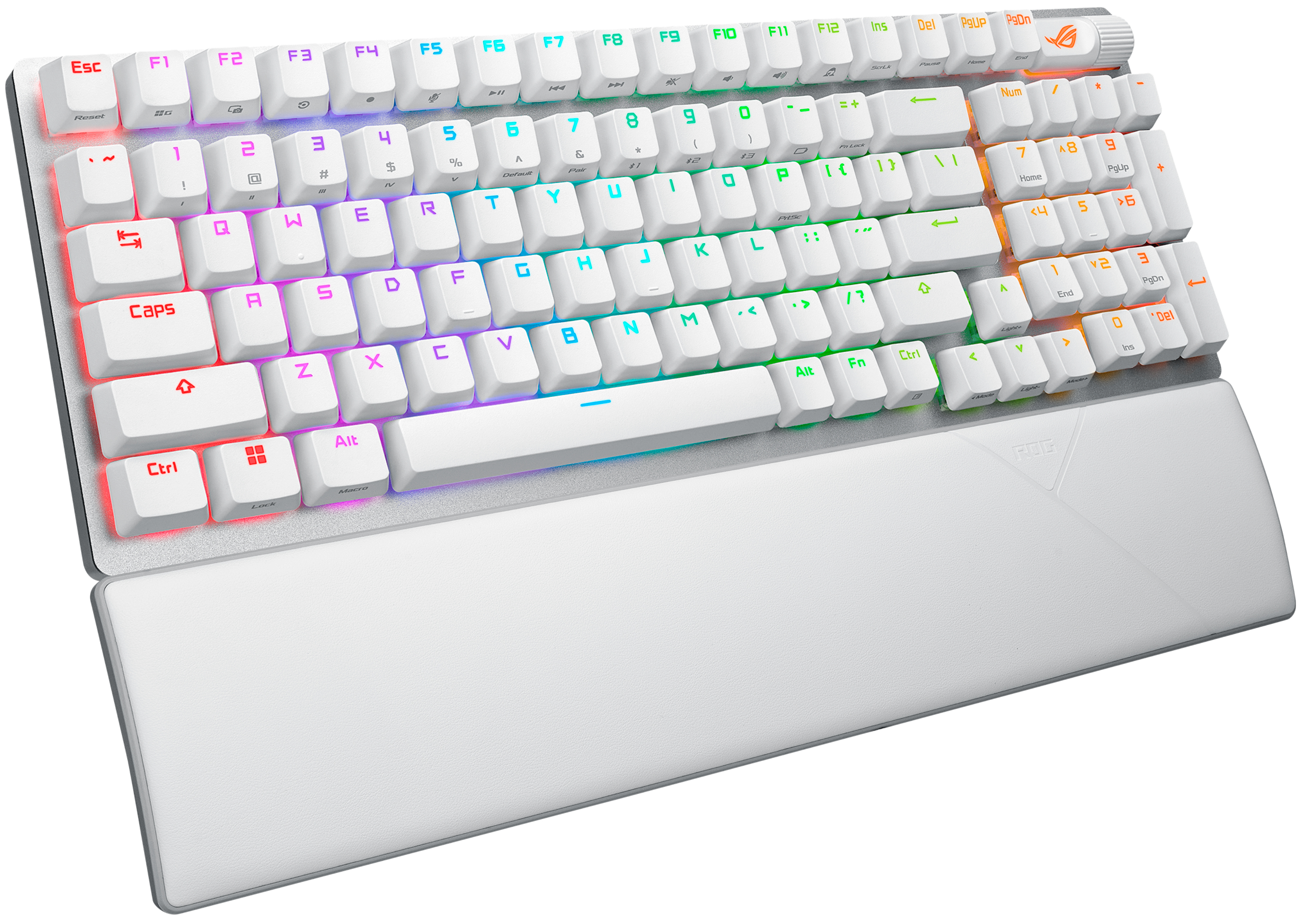 Ігрова клавіатура ASUS ROG Strix Scope II NX Snow Wireless EN RGB White (90MP037A-BKUA30)фото