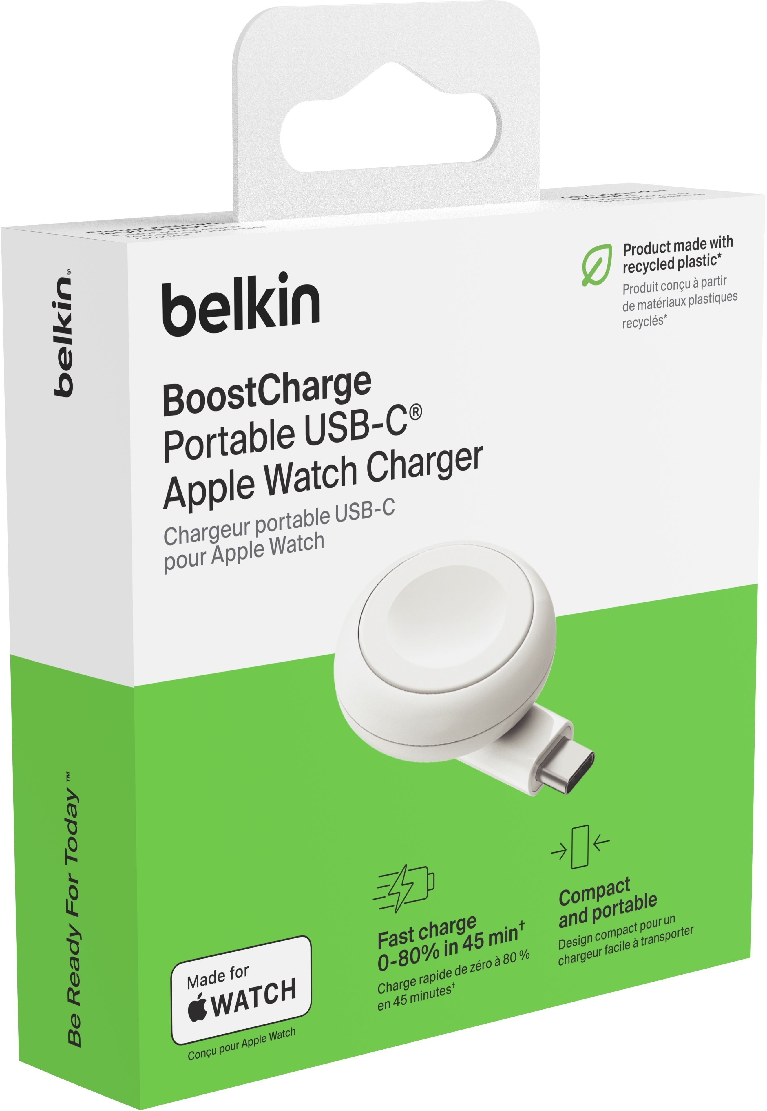 Бездротовий зарядний пристрій Belkin USB-C Apple Watch Charger, White (WIZ022glWH-B1)фото6