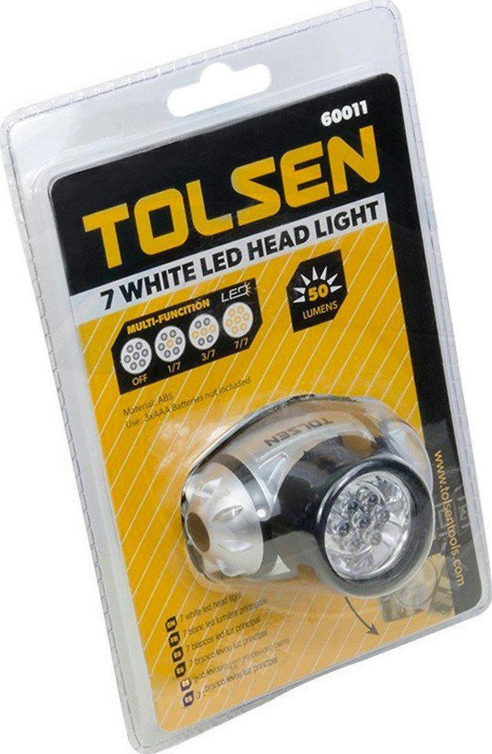 Ліхтар налобний на батарейках Tolsen, AAAх3, 50лм (60011)фото4