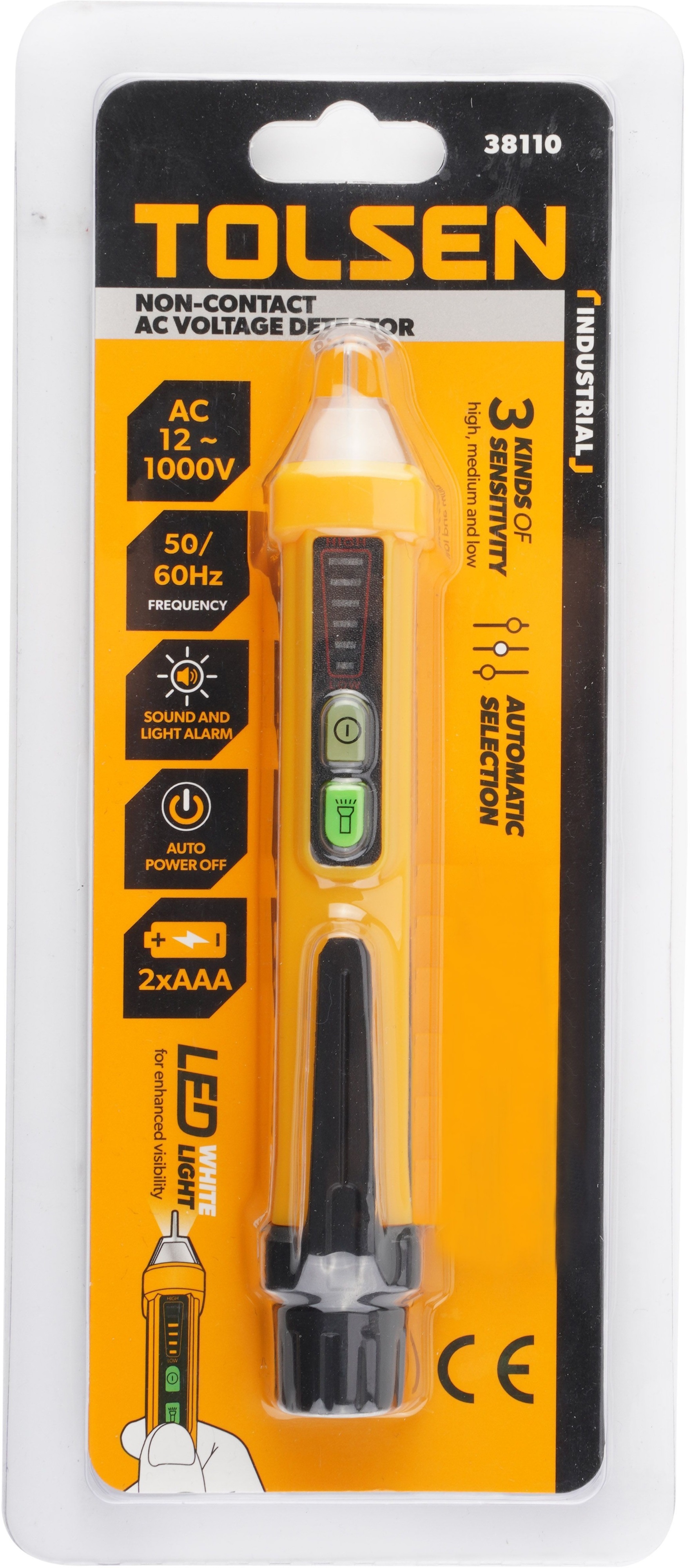 Тестер напряжения Tolsen 12-1000В (38110) фото 4