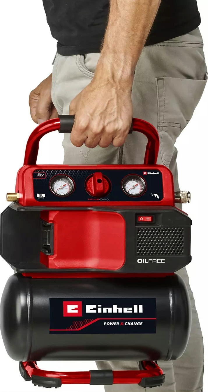 Компресор повітряний Einhell TE-AC 18/75 Li (без АКБ и ЗП), (4020410)фото