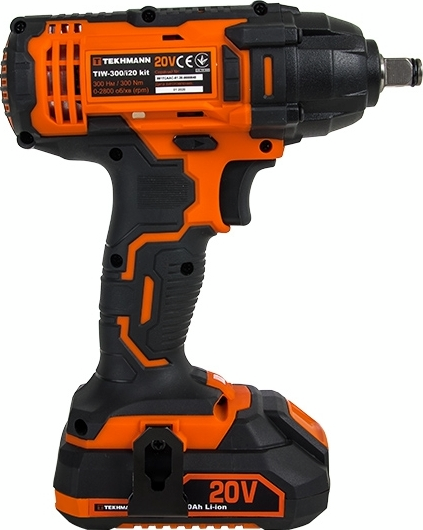 Гайковерт ударный аккумуляторный Tekhmann TIW-300/i20 kit 20В (848398) фото 