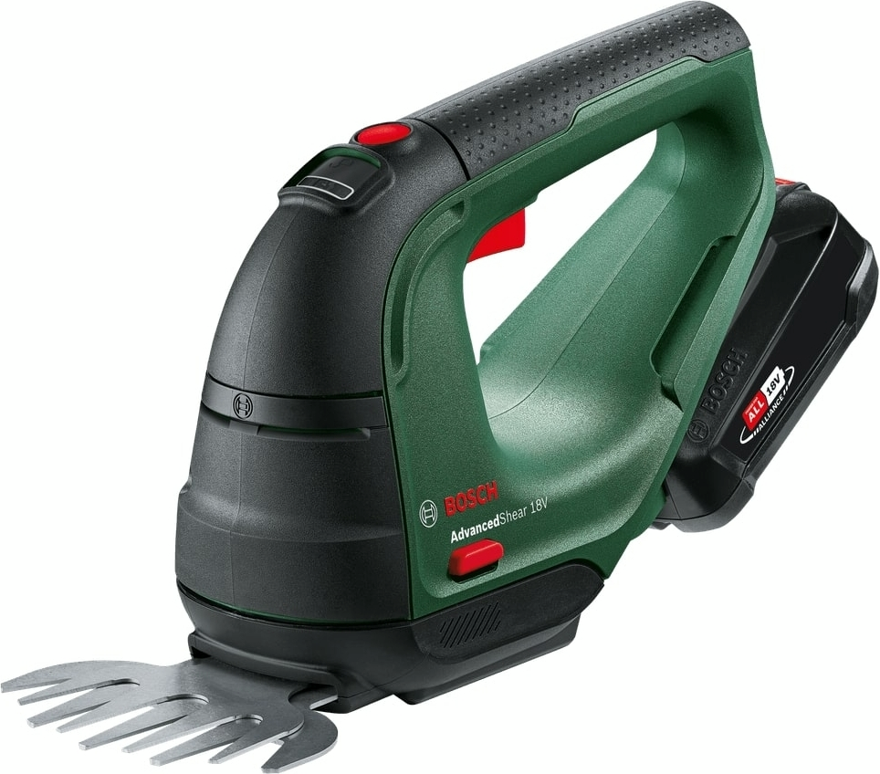 Ножиці для трави Bosch AdvancedShear 18В-10 + насадка кущоріз без АКБ та ЗП (0.600.857.001)фото