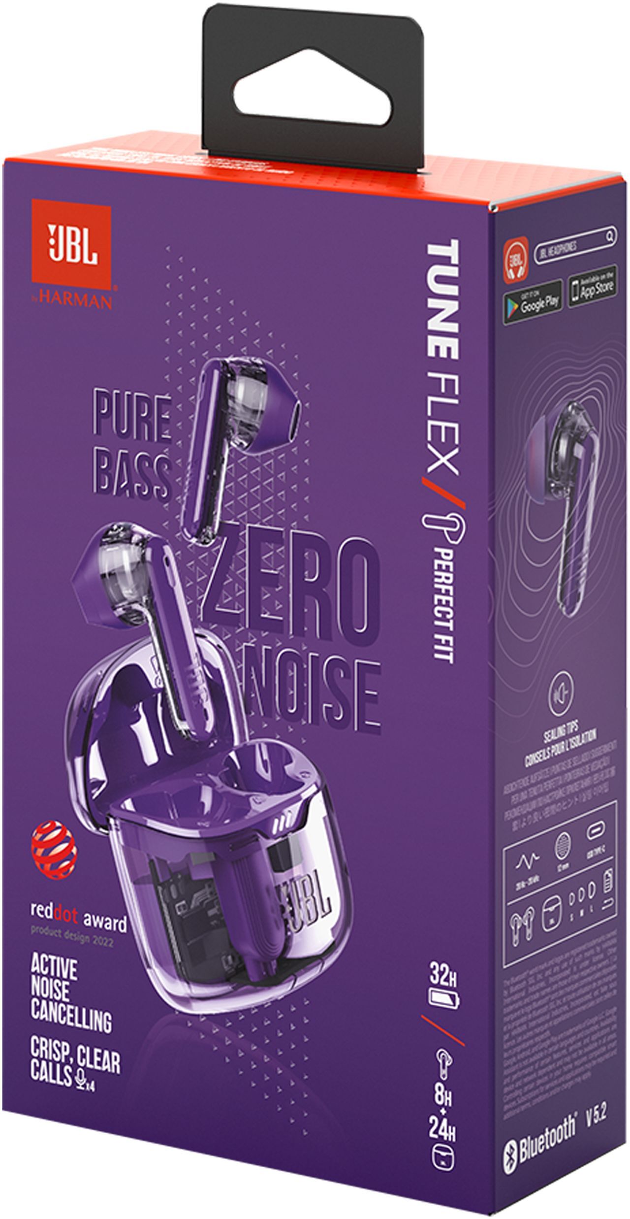 Навушники JBL Tune Flex Ghost Edition Purple (JBLTFLEXGPUR)фото13