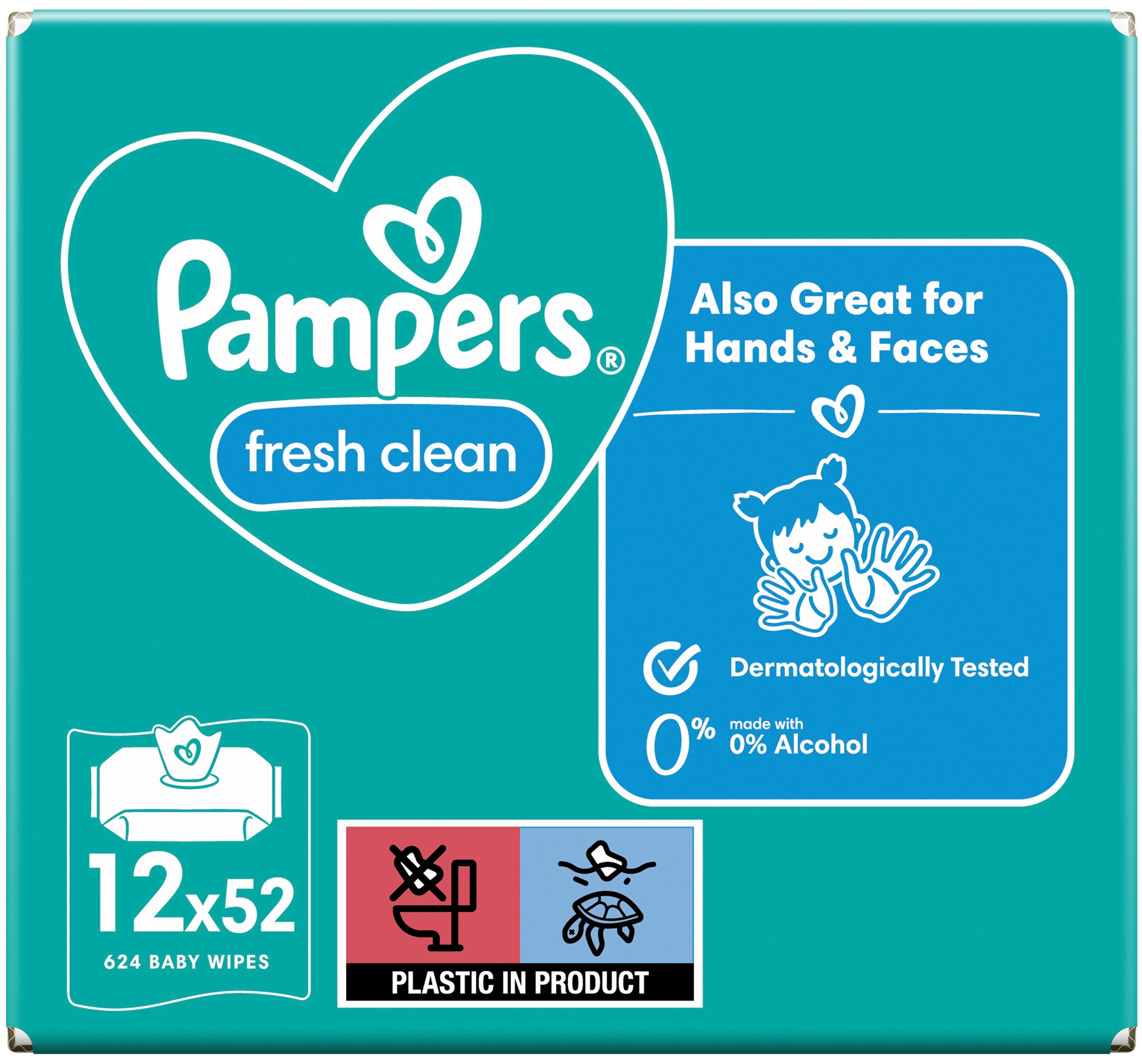 Вологі серветки Pampers Fresh Clean 12х52 штфото2