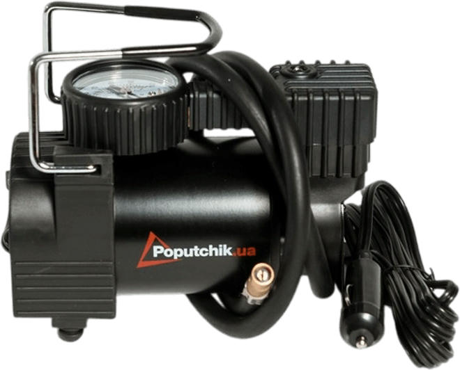 Компресор автомобільний 1-поршневий Poputchik на 35л/хв, 7 АТМ, кейс + Набір ремкомплекту для шин (13-014-IS)фото2