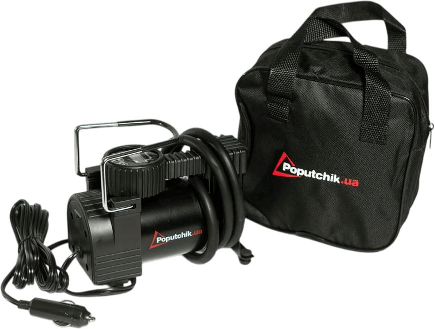 Компрессор автомобильный 1-поршневой Poputchik 40л/мин 10АТМ, цифровой манометр (13-011-IS-D) фото 