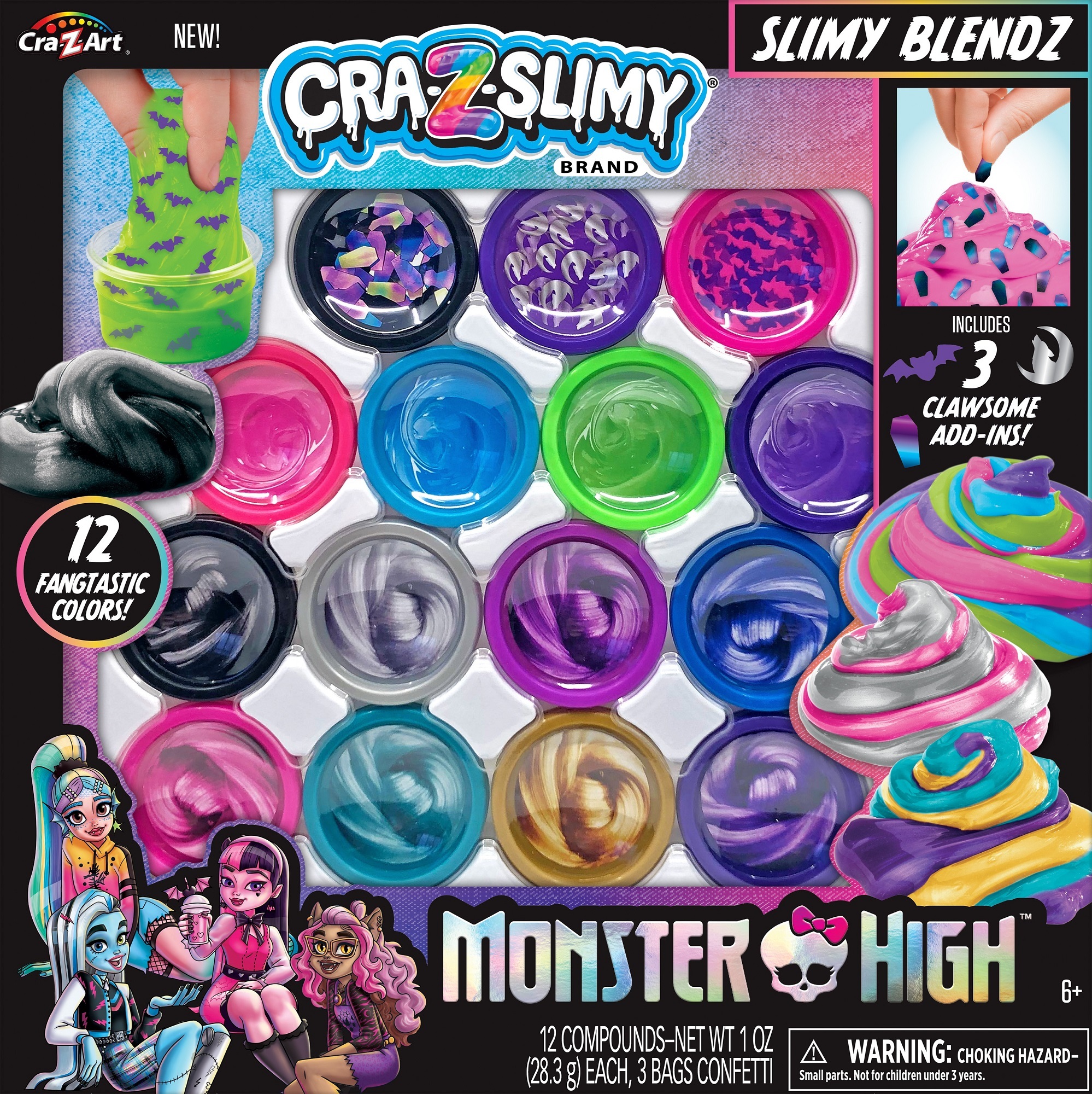 Слайм Cra-Z-Art Monster High Slimy Blendz, набір 15од (72228CRA)фото2