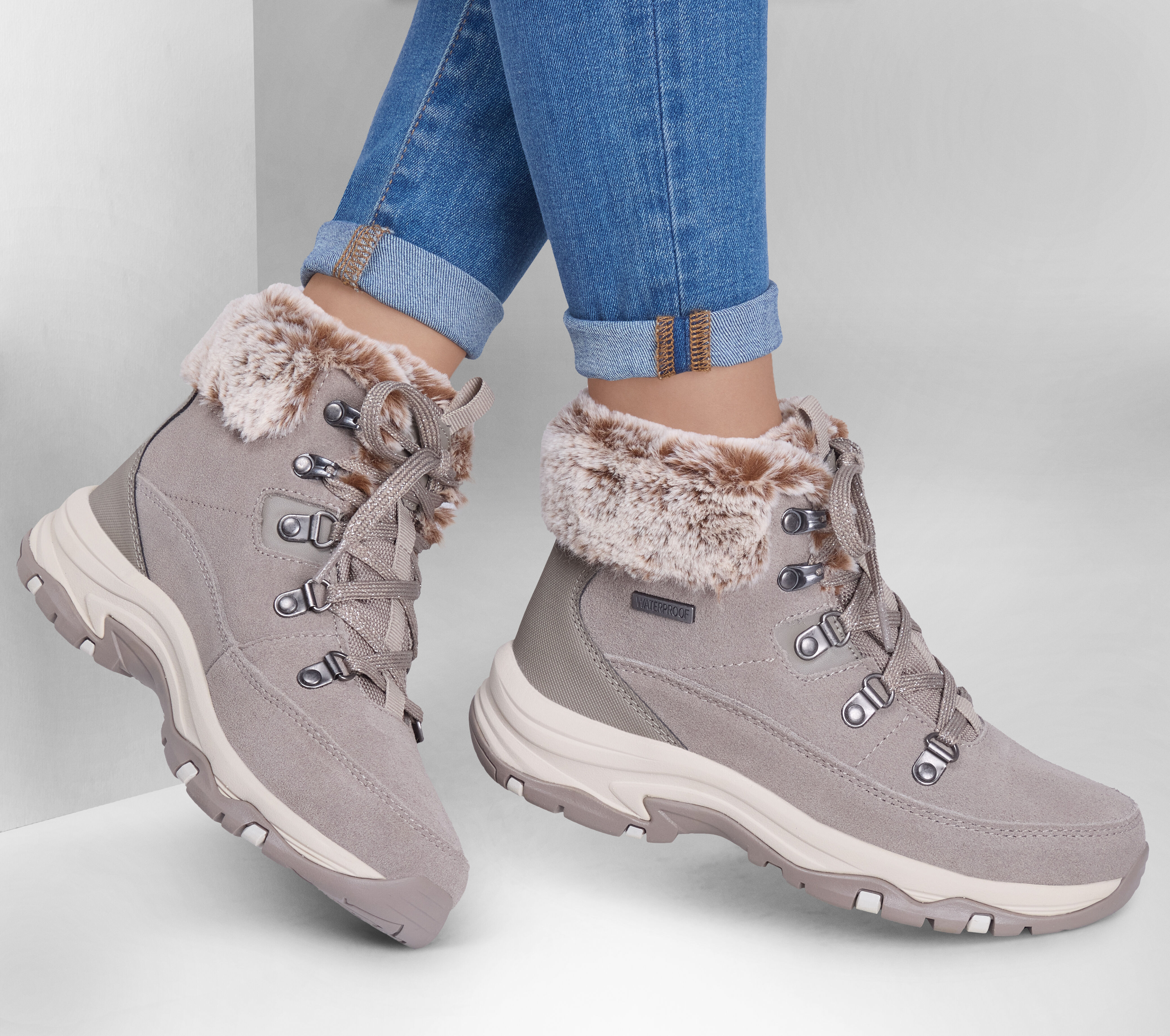 Ботинки женские Skechers Trego 167882 MUSH 38.5 (8,5 US) серые фото 6