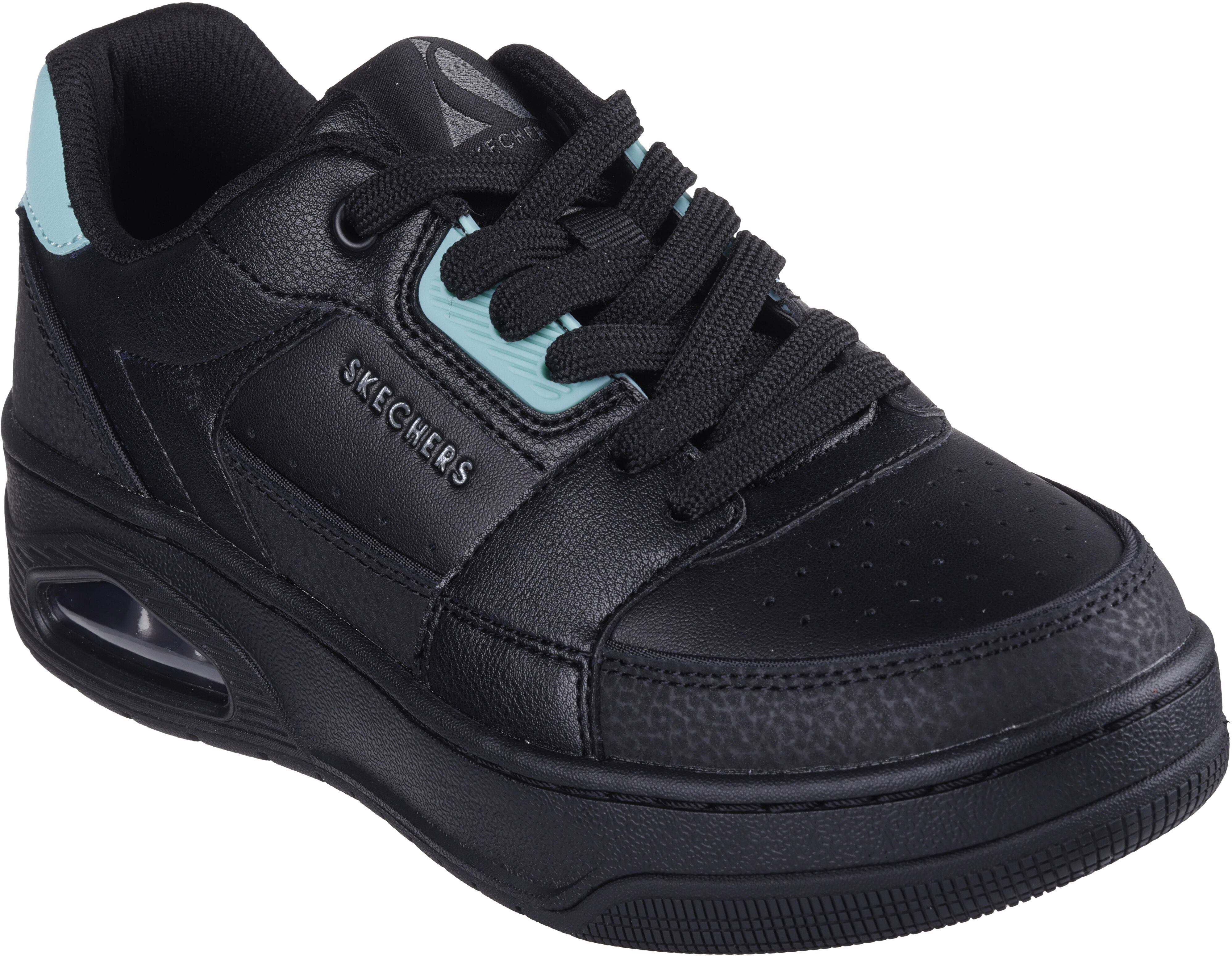 Кеды женские Skechers Uno Court - Courted Style 177710 BKTQ 36 (6 US) черные фото 3