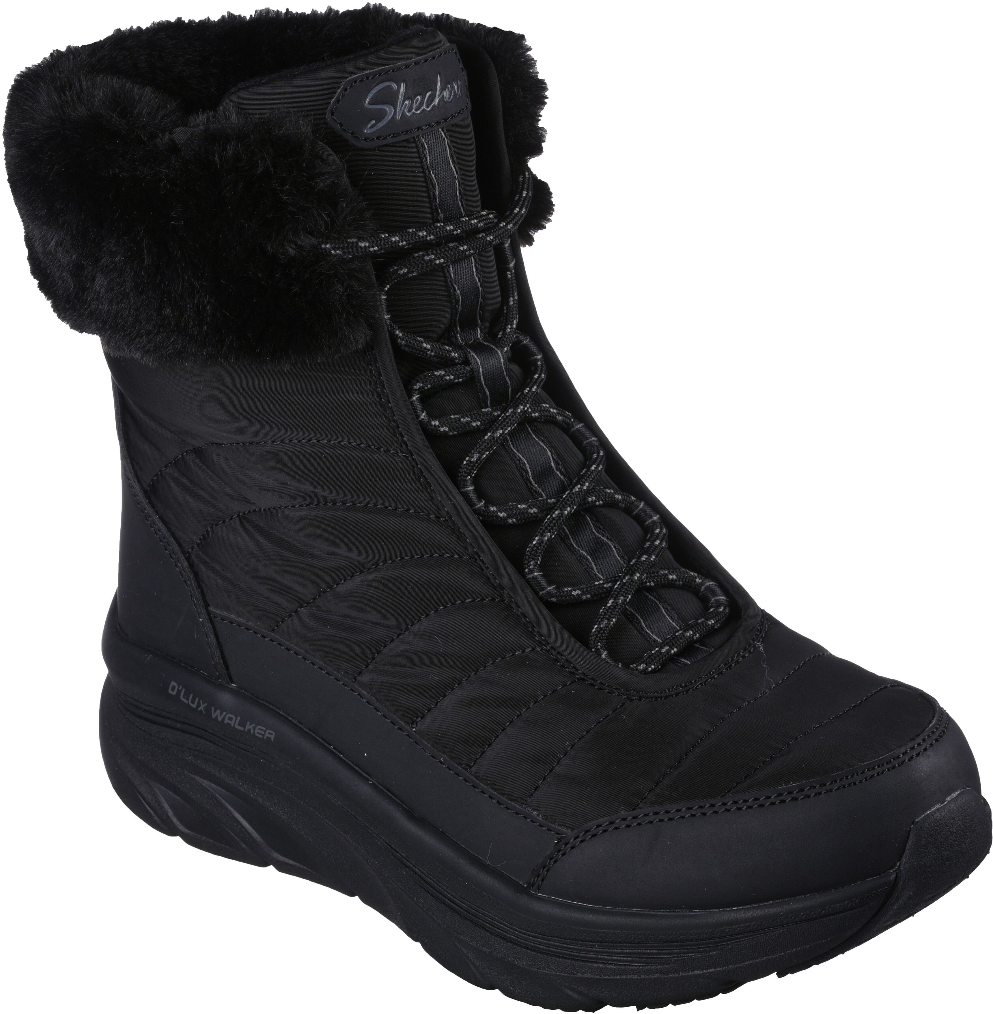Сапоги дутики женские Skechers Relaxed Fit D'Lux Walker - WS 167388 BBK 40 (10 US) черные фото 3