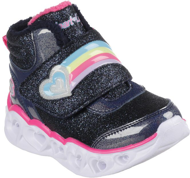 Черевики для дівчаток Skechers Heart LIghts 302669N NVPK 21 (5 US) чорніфото3