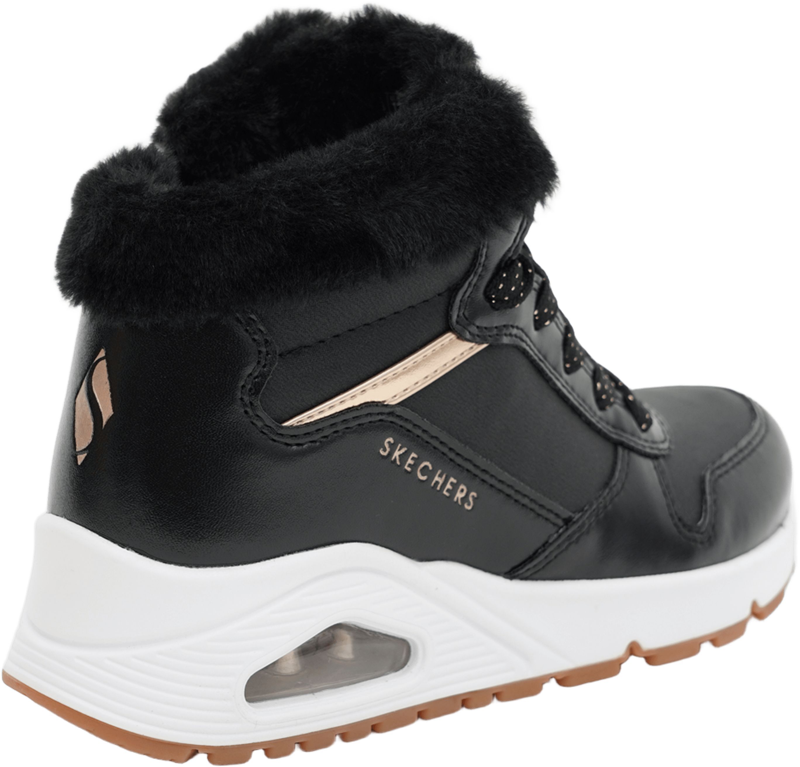 Ботинки для девочек Skechers Uno - Cozy On Air 310518L BKRG 28 (11,5 US) черные фото 8