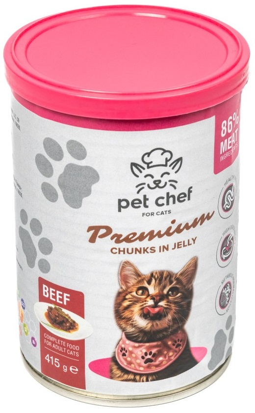 Влажный корм для кошек Pet Chef с говядиной 415 г фото 5