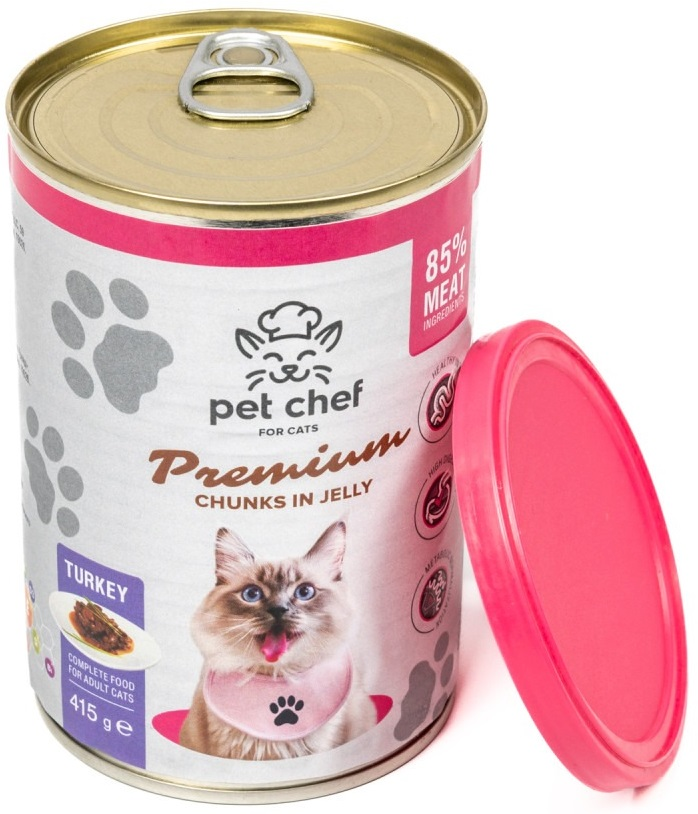 Влажный корм для кошек Pet Chef с Индейкой 415 г фото 6